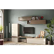 parete attrezzata con anta tagliata