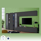 Offerta Parete attrezzata con vetrine finitura Antracite, Made in Italy