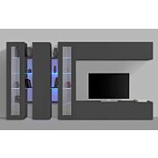 Offerta Parete attrezzata con vetrine finitura Antracite, Made in Italy