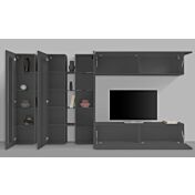 Offerta Parete attrezzata con vetrine finitura Antracite, Made in Italy