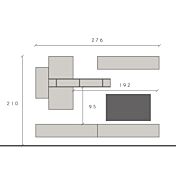 specifiche parete TV Piombo e Ardesia