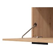 Parete attrezzata 190 cm, finitura Rovere e Carbone