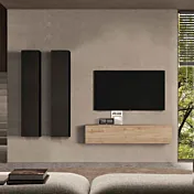 Parete attrezzata 270x30x210 h cm, Cadiz e Lava, collezione Logica Zenzero Shop