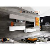 Pareti attrezzate moderne di design Bianco Lucido, Gesso