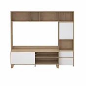 parete attrezzata con cassetti 