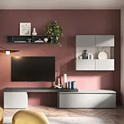 parete con vetrina gesso