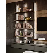 parete attrezzata con luci