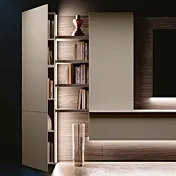 parete attrezzata visone e noce moro