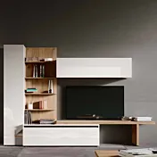 parete bianco e legno