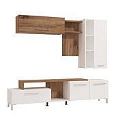 parete contemporanea noce