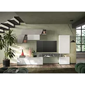 parete bianco lucido anta tagliata