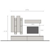 scheda tecnica specifiche Parete attrezzata moderna