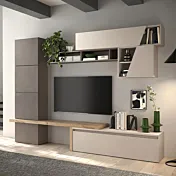 Parete attrezzata 290x40x202 h cm, Cashmere e Cadiz, collezione Logica Zenzero Shop