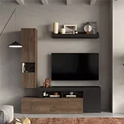 parete con pensile e base