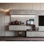 parete attrezzata ardesia cemento