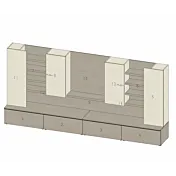 parete a terra con ante