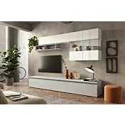 parete con vetrina bianca