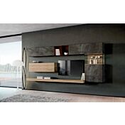 parete con vetrina per soggiorno