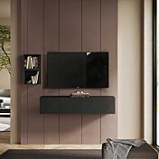 Parete attrezzata, Soggiorno moderno, finitura Lava Zenzero Shop