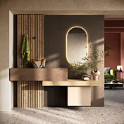 Composizione d'ingresso moderna, Cannettato mercure, Cadiz e Cashmere