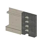 parete moderna con base cassetto