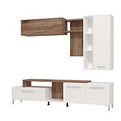 parete stile contemporaneo noce