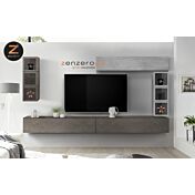 Pareti soggiorno componibili Soggiorno Zenzero parete attrezzata sospesa