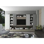 parete spatolato bianco moderna