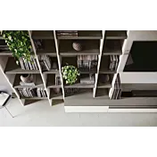 parete rovere grigio e bianco