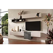 parete sospesa con ante tagliate