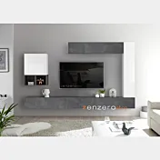 parete bianca e grigio scuro