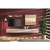 parete moderna con vetrina cadiz