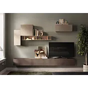 Parete Attrezzata 276x30x210 h cm, Bronzo, Argilla e Mercure, collezione Logica Zenzero Shop