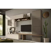 parete attrezzata tinta sabbia