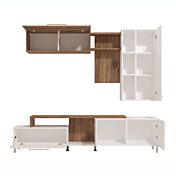 parete capiente noce contemporanea