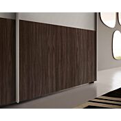 Armadio 2 ante scorrevoli, Noce Moro e Grigio Seta