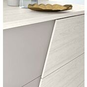 Comodini Bianco altea e Grigio seta design moderno