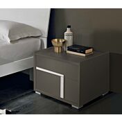 Set Garda con comò, 2 comodini e settimino in finitura Grigio londra