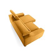 Divano moderno Halti, 3 posti, colore Corallo, made in Italy