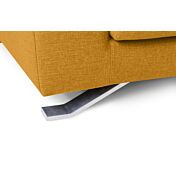 Divano moderno Halti, 3 posti, colore Corallo, made in Italy