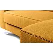 Divano moderno Halti, 3 posti, colore Corallo, made in Italy