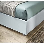 Letto sommier matrimoniale, finitura Grigio alluminio