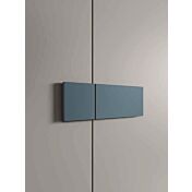 Armadio camera letto con vano tv, Petrolio e Grigio Seta