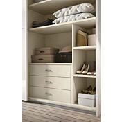 Armadio scorrevole 2 ante H.245 finitura Bianco opaco e Orzo Opaco