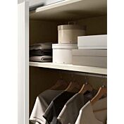 Armadio scorrevole inserto Marmo bianco, Grigio seta e Argilla