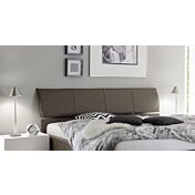 Letto imbottito Titanium in ecopelle Marrone