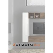 Pensile verticale di design, Bianco Lucido