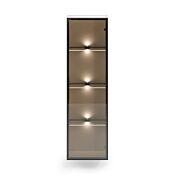 Pensile verticale appeso, con anta in vetro