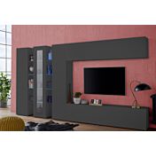 Pensile sospeso 100% Made in Italy, finitura Antracite