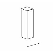 Pensile verticale sospeso, disponibile in diverse finiture, Made in Italy 